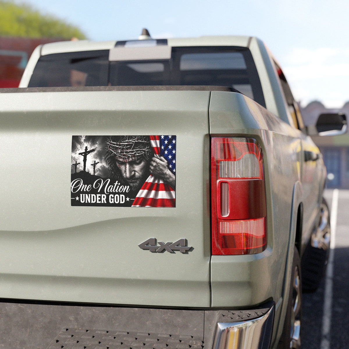 One Nation Under God Car Magnet — Patriotic Christian Magnetic Decal